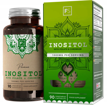 Focus Supplements Inozytol, Kwas foliowy i Chrom 90 Kapsułek