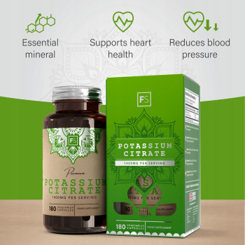 Focus Supplements Cytrynian Potasu 180 Kapsułek po 700mg