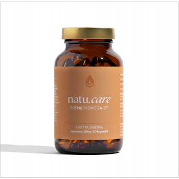 Natu Care Premium Omega-3 – 750 mg EPA + DHA w formie trójglicerydów (TG) | 60 kapsułek