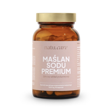 Natu Care Maślan Sodu PREMIUM – Kwas Masłowy 1200 mg | 90 kapsułek
