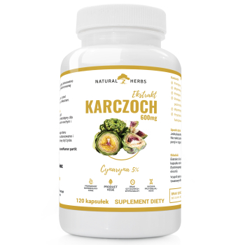 Natural Herbs Karczoch – Ekstrakt 600 mg | 120 kapsułek