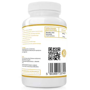 Natural Herbs Karczoch – Ekstrakt 600 mg | 120 kapsułek