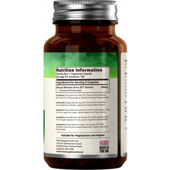 Bacopa Monnieri (Brahmi) 120 Kapsułek po 600mg
