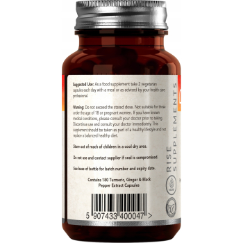 Ekstrakt z kurkumy, imbiru i Czarnego pieprzu 180 Kapsułek po 750mg