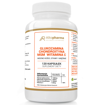 Alto Pharma Glukozamina Chondroityna MSM Witamina C 120 kapsułek
